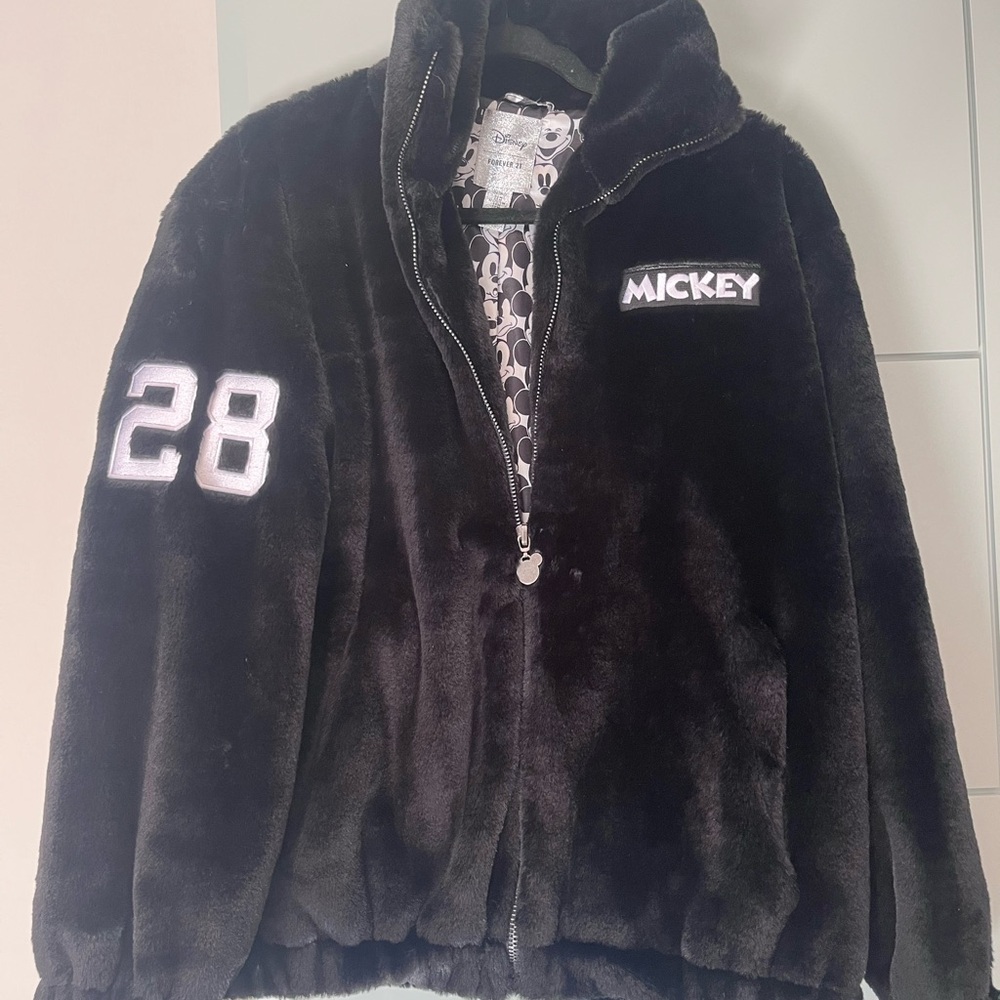 Mickey Black Fleece Jacket